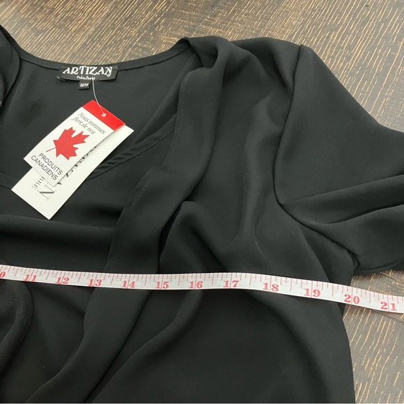 NWT | Artizan by Robin Barre | Black Sheer Blouse With loose fit sleeves - Picture 4 of 9